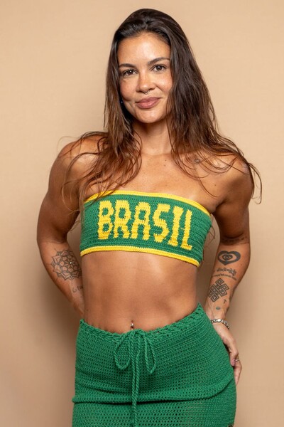 Foto Top Faixa Crochê Brasil