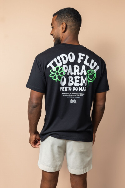 FotoCamiseta de algodão Premium Tudo Flui