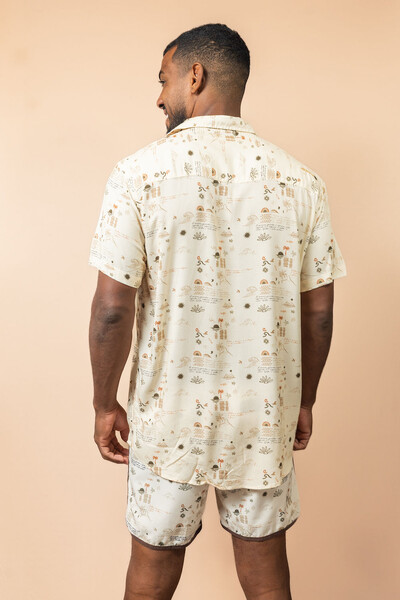 FotoCamisa de botão Estampada