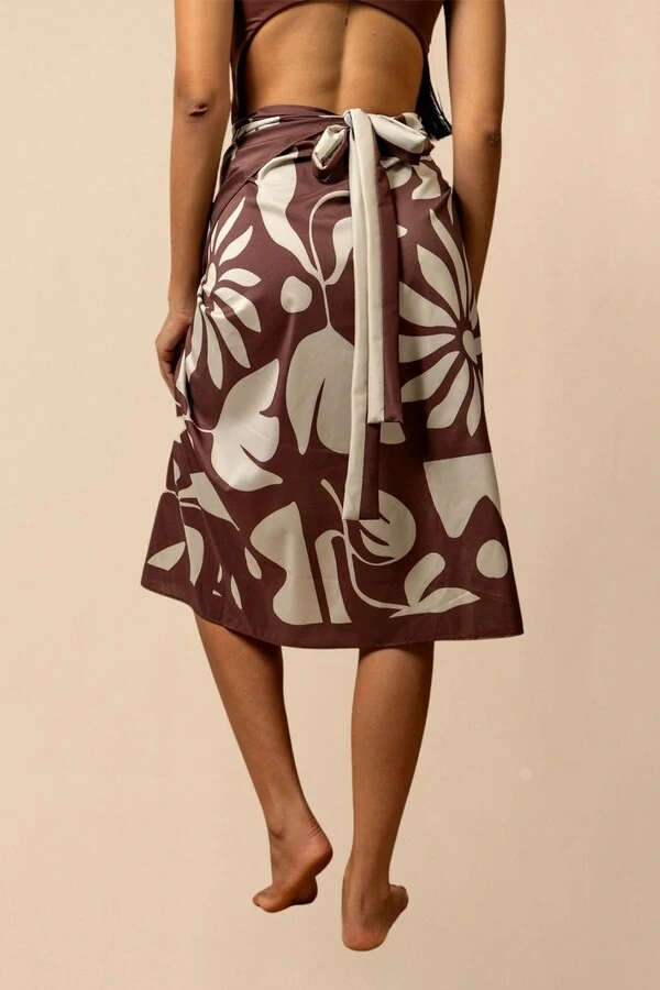 Saia Pareô Reta Estampada