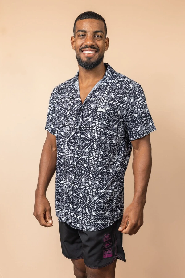 Camisa de botão Estampada