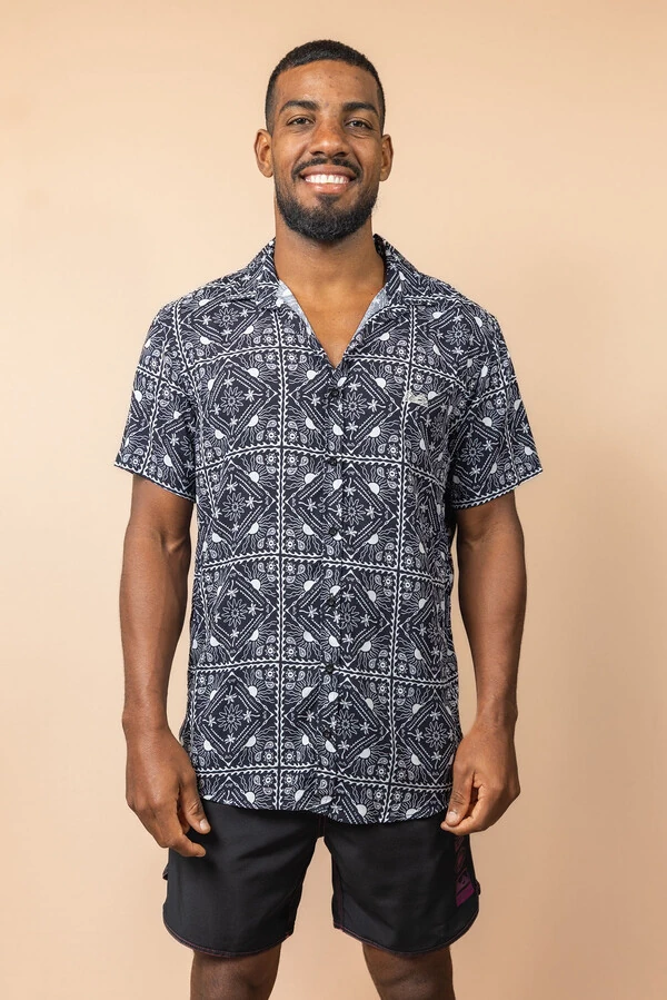 Camisa de botão Estampada