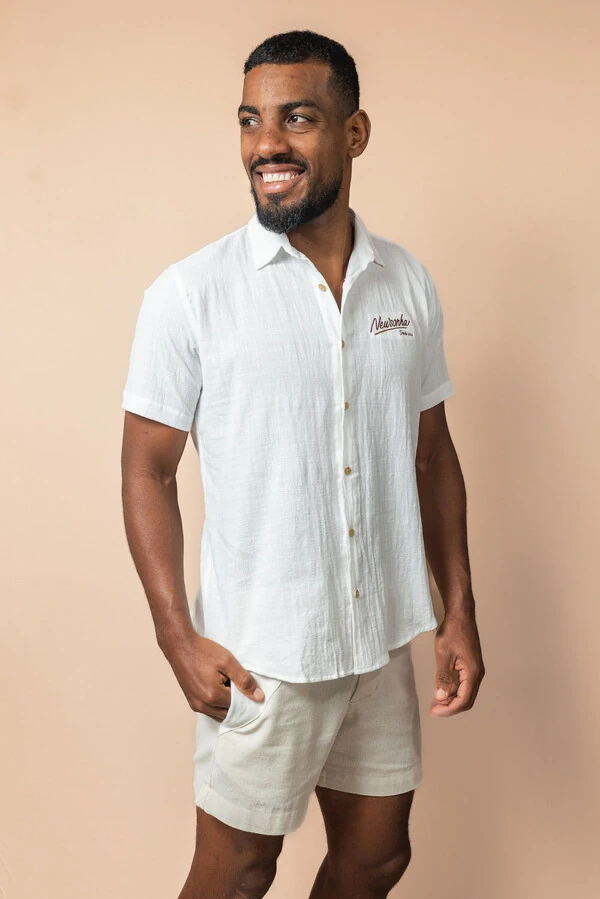 Camisa de botão Lisa