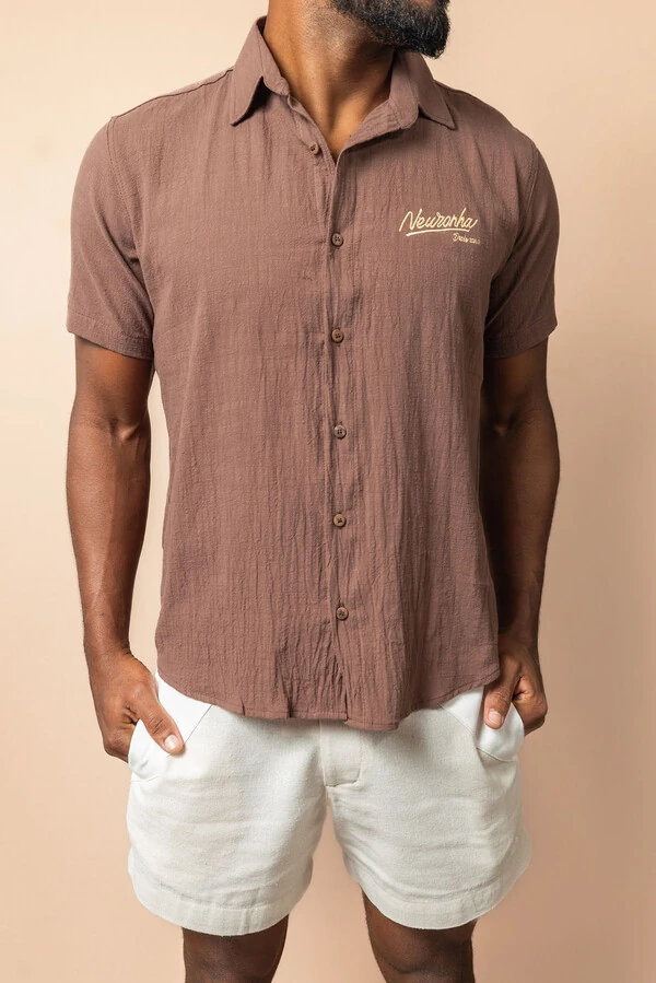 Camisa de botão Lisa