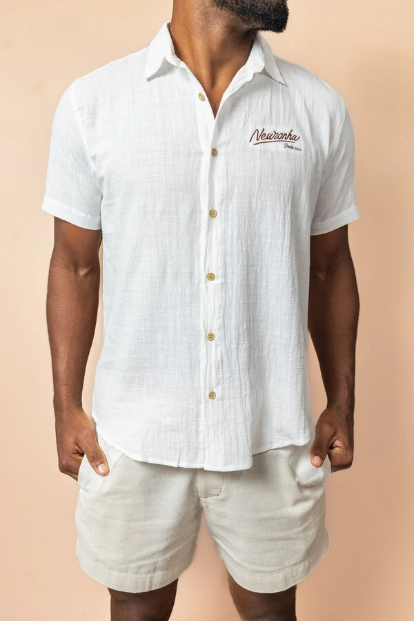 Camisa de botão Lisa