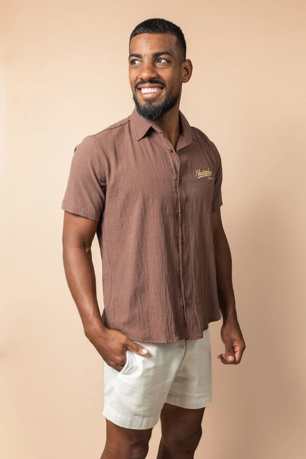 Camisa de botão Lisa