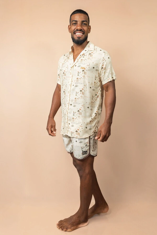 Camisa de botão Estampada