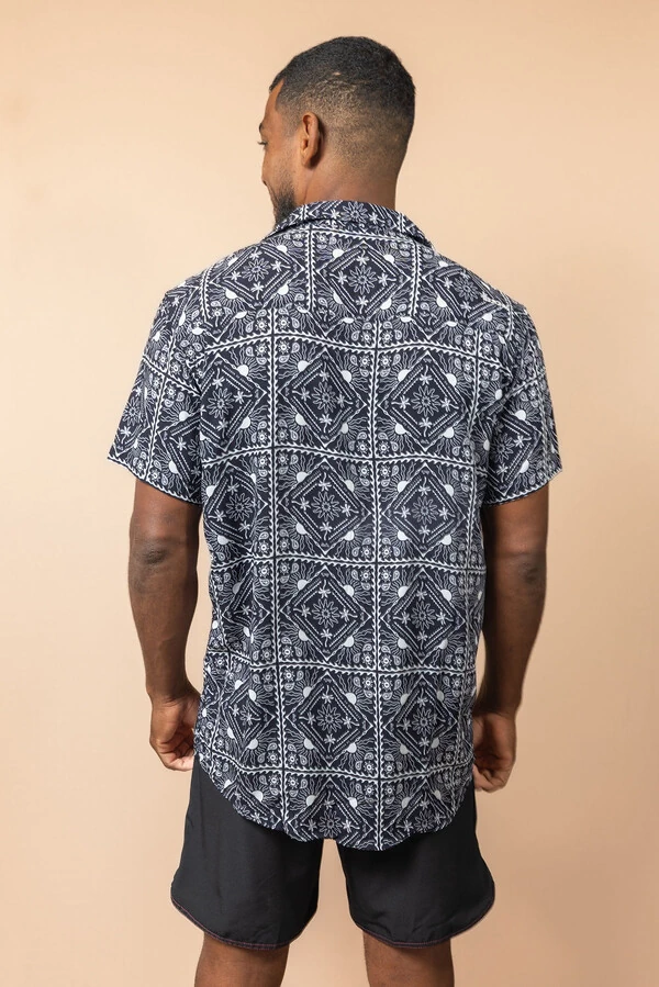 Camisa de botão Estampada