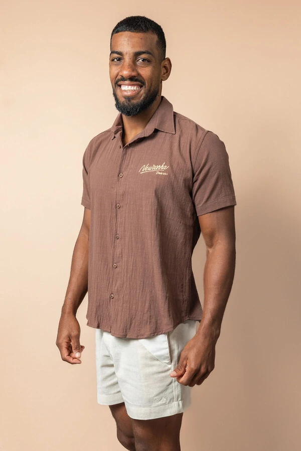 Camisa de botão Lisa