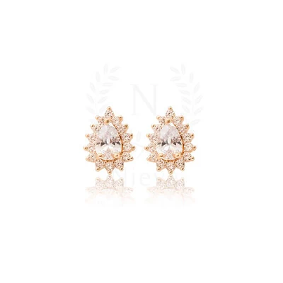 Foto Brinco Gotinha Eva White Prata 925