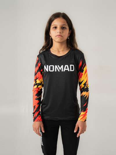 FotoCamisa Enduro Grom Flame Manga Longa