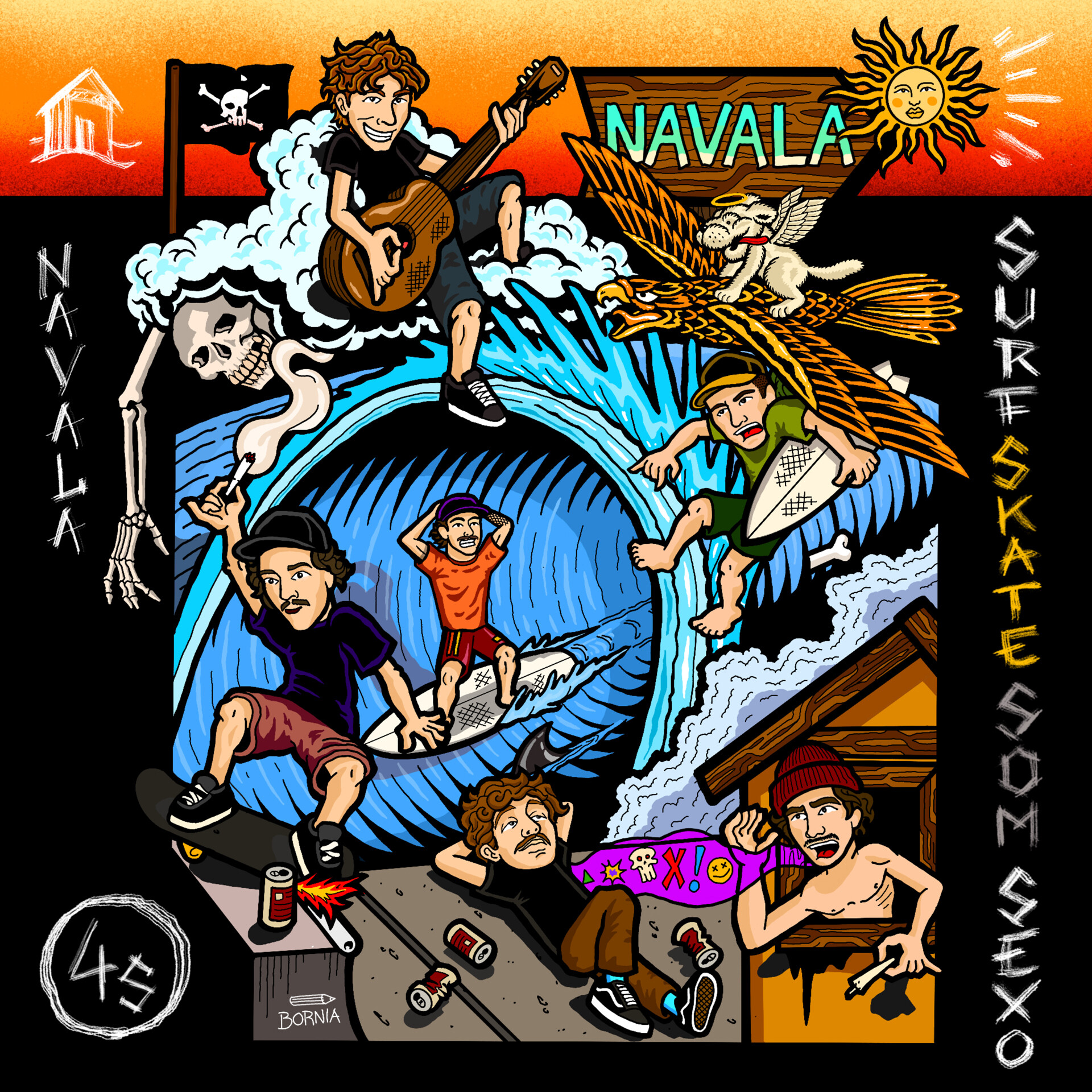 Capa Álbum 4S - SURF/SKATE/SOM/SEXO