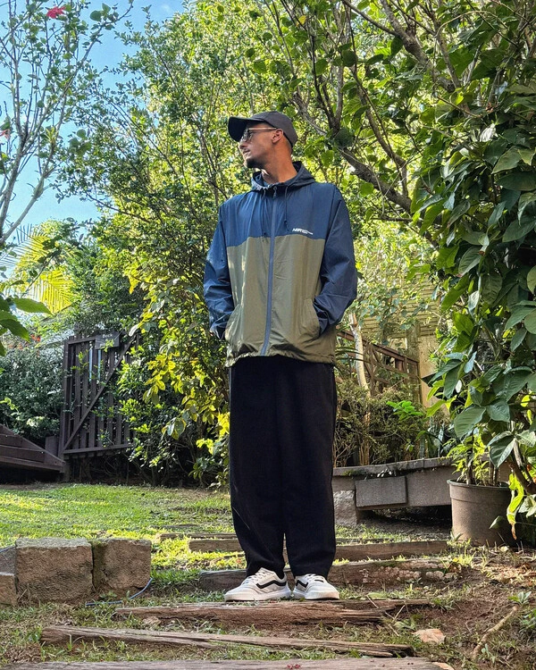 Jaqueta Windbreaker Logo Navy / Green