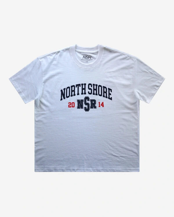 Camiseta Boxy College Branca