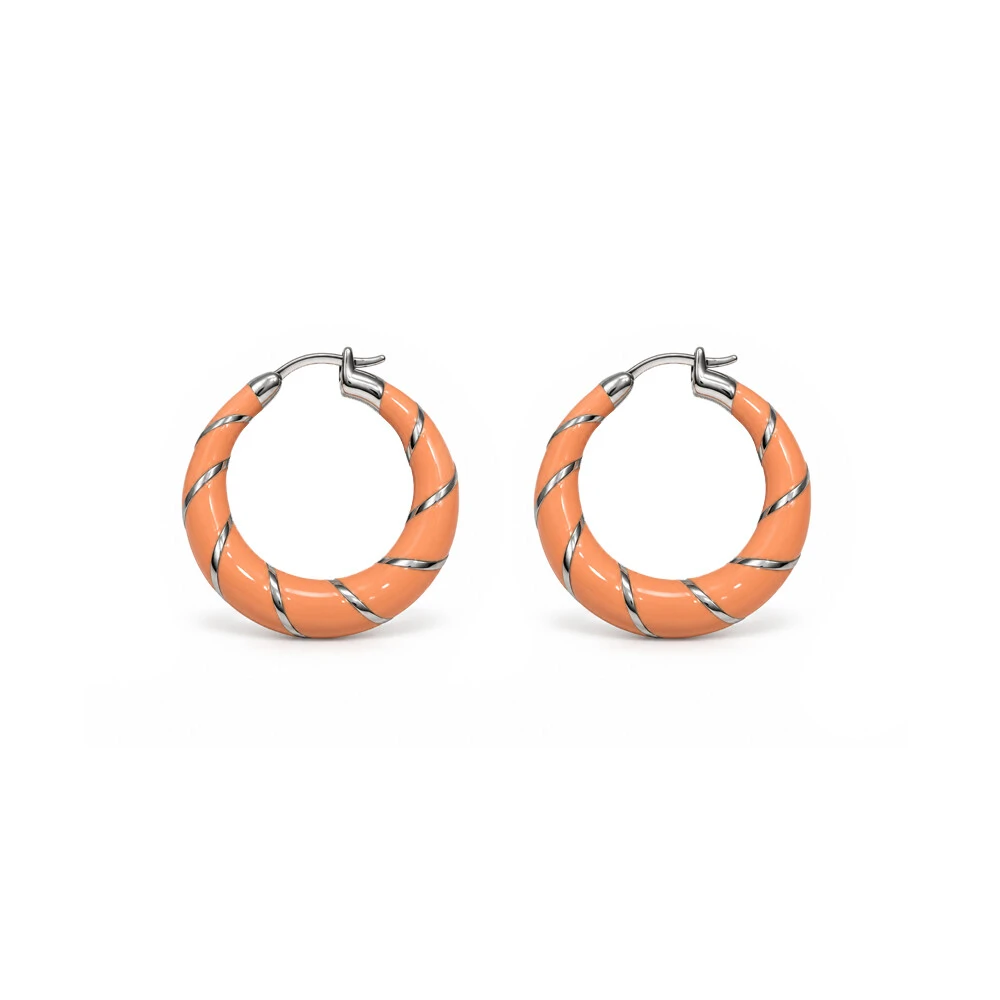 Foto Argola Esmaltada Caracol Prata 925