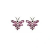 Brinco Abelha Cravejada Fucsia