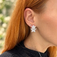 Brinco Ear Jacket Estrelas
