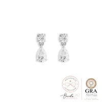 Brinco Gota Pendurada - Moissanite