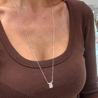 Escapulário Tradicional Sagrado Coração e Nsra. do Carmo Prata 925