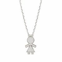 Colar Menina Brilho Prata 925