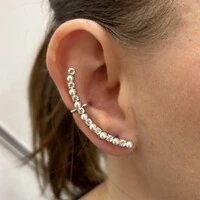 Ear Cuff Pérolas e Zircônias