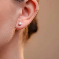 Brinco Ponto de Luz 5mm Prata 925