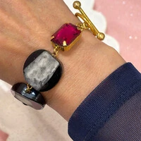 Pulseira Resina e Cristal