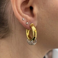 Argola Duo com Pingentes