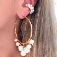 Argola Chuva de Pérolas