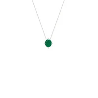 Colar Mini Ponto de Luz Esmeralda