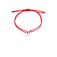 Pulseira Fio Encerado Trevo Prata 925