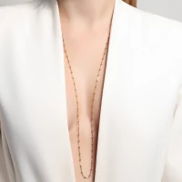 Colar Longo Mini Bolinhas (80 cm)