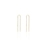 Brinco Duas Correntes 3cm Prata 925