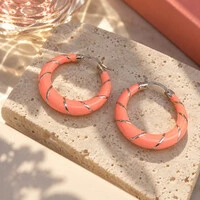 Argola Esmaltada Caracol Prata 925