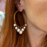 Argola Chuva de Pérolas