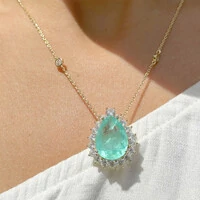 Colar Gota Turmalina Fusion