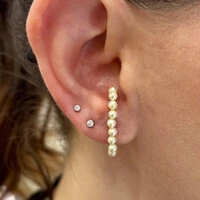 Ear Hook Pérolas Pequenas