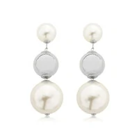 Brinco Maxi Pérolas Prateado