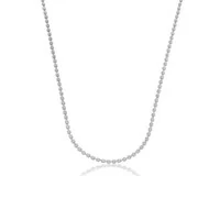 Colar Mini Esferas Longo Ródio