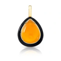 Pingente Gota Cristal Yellow