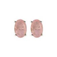 Brinco Oval Rosa Fusion