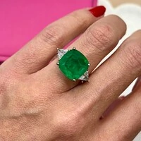 Anel Esmeralda Fusion Prata 925