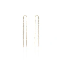 Brinco Duas Correntes 4cm Prata 925