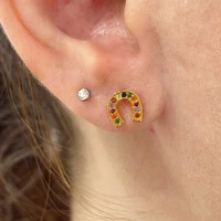 Brinco Ferradura Prata 925