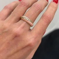 Anel Esmaltado e Brilho