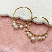 Argola Chuva de Pérolas