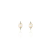 Brinco Dois Triângulos Prata 925