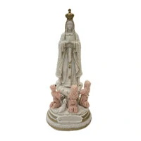 Nossa Senhora de Fátima e os 3 Pastorinhos Resina