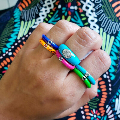 FotoAliança Esmaltada Ponto de Luz