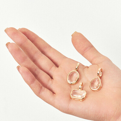 FotoPingente Retangular Zircônia